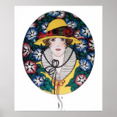 Poster Lady avec les gloires du matin (Devant)