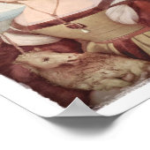 Poster Lady avec une licorne (Coin)