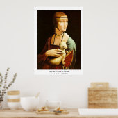 Poster Lady avec une mine, Léonard de Vinci (Cuisine)