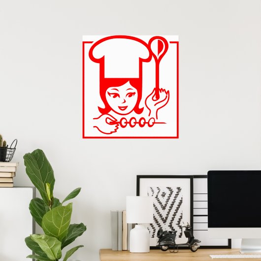 Poster Lady Chef (Bureau à domicile)