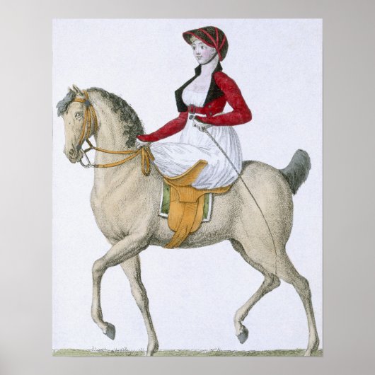 Poster Lady équitation, de "Costumes Parisien", (Devant)