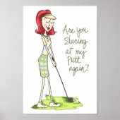 Poster Lady Golfer (Devant)