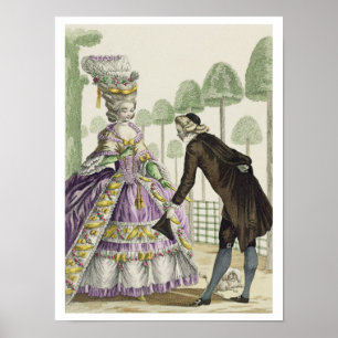 Poster Lady in a Lilac Dress Promenades dans les jardins 
