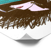 Poster Lady in Pet Illustratie (Hoek)