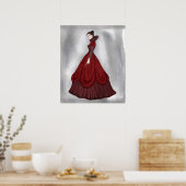 Poster "Lady In Red" (Cuisine)