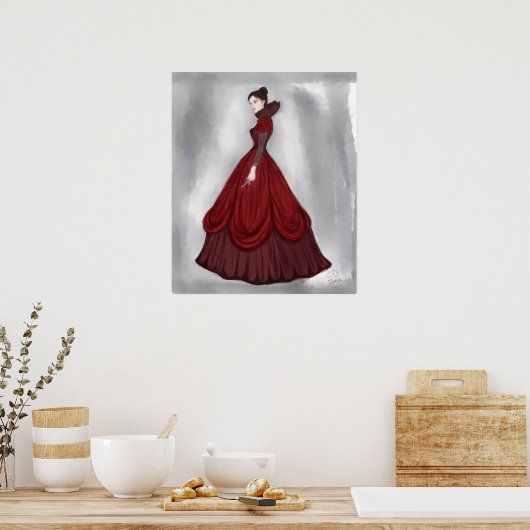 Poster "Lady In Red" (Cuisine)