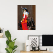 Poster Lady In Red Dress Art Vintage Pulp Couverture (Bureau à domicile)