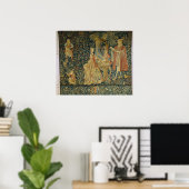 Poster Lady jouant de l'organe portatif de (Bureau à domicile)