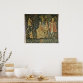 Poster Lady jouant de l'organe portatif de (Cuisine)