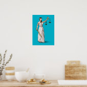 Poster Lady Justice - Scuba Blue (Cuisine)