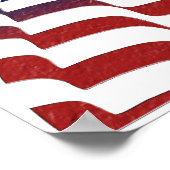 Poster Lady Liberty en rouge, blanc et bleu (Coin)