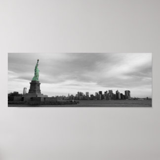Poster Lady Liberty et NY skyline