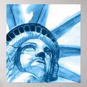 Poster Lady Liberty larmes