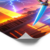 Poster Lady Liberty Pro-Democracy USA Worth Saving Art (Coin)