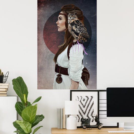 Poster "Lady Owl" (Bureau à domicile)