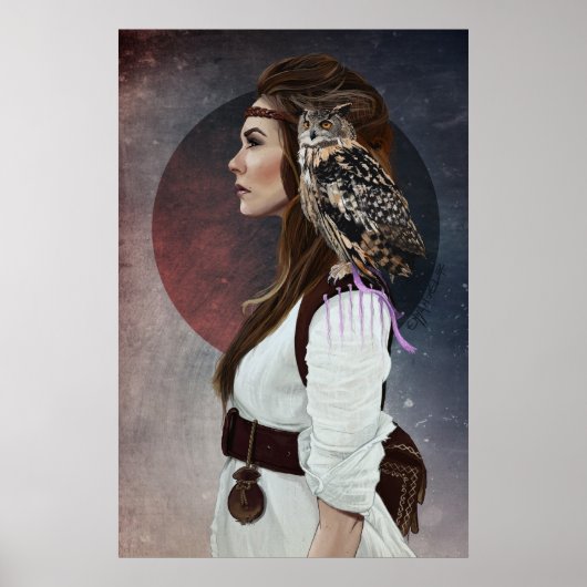 Poster "Lady Owl" (Voorkant)