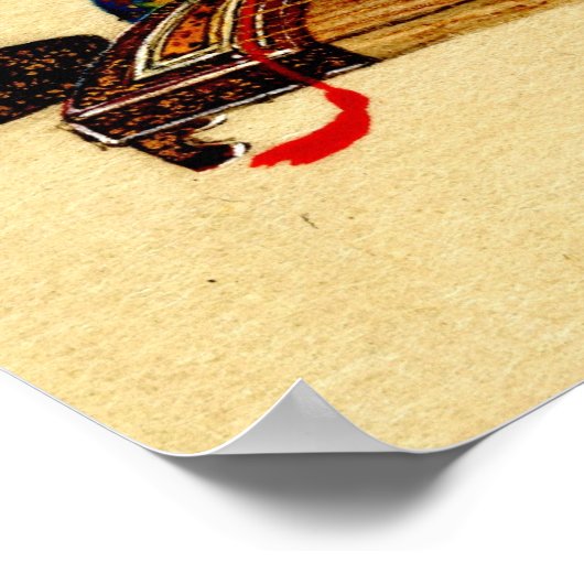 Poster Lady Playing Koto 1878 (Coin)