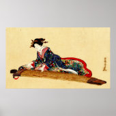 Poster Lady Playing Koto 1878 (Devant)