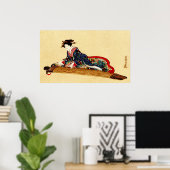 Poster Lady Playing Koto 1878 (Bureau à domicile)