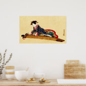 Poster Lady Playing Koto 1878 (Cuisine)