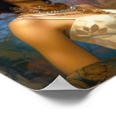 Poster Lady Portant des lunettes Imaginaire noir Sci-Fi (Coin)