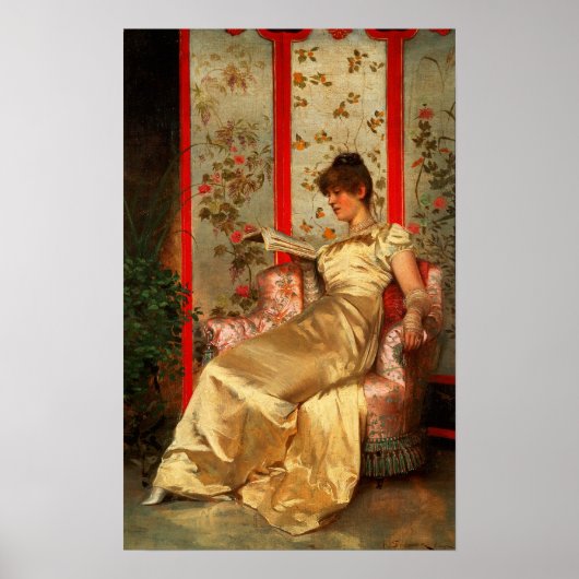 Poster Lady Reading (Devant)