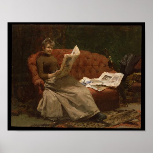 Poster Lady Reading (Devant)