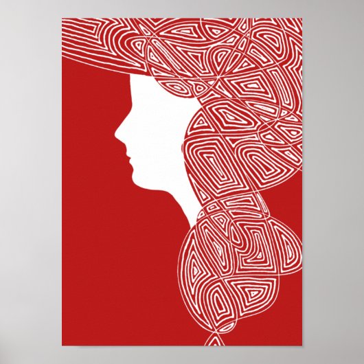 Poster Lady Red (Devant)