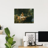 Poster Lady Shalott On Boat par John William Waterhouse (Bureau à domicile)