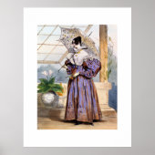 Poster Lady victorienne avec Parasol - Elegant Garden Art (Devant)