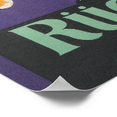 Poster Lady Walking a Leopard mode Vintage (Coin)