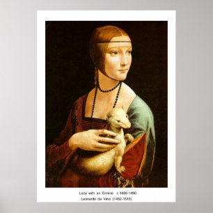 Poster Lady with an Ermine, Leonardo Da Vinci