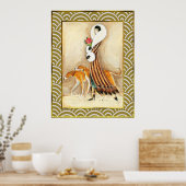 Poster Lady with Hounds Deco (Cuisine)