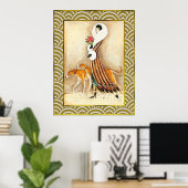Poster Lady with Hounds Deco (Bureau à domicile)