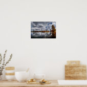 Poster Ladybird Lake - Austin Texas Skyline 4 (Cuisine)