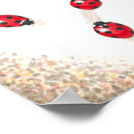 Poster Ladybug Heart Fine Art Print (Coin)