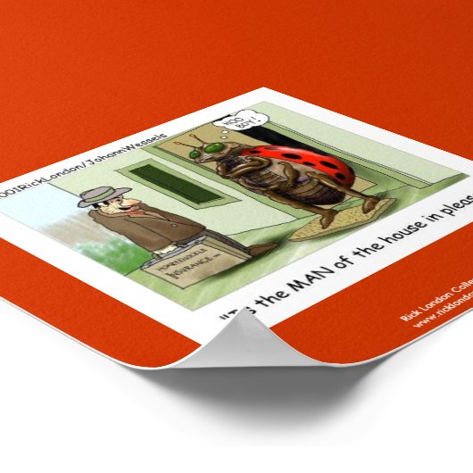 Poster Ladybug publie un dessin sur l'affiche de qualité  (Coin)