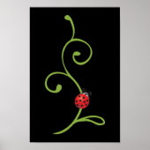 Poster Ladybug sur la vigne (Devant)