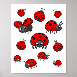 Poster Ladybugs Art Pour Garçon Fille Enfant Insect Ladyb