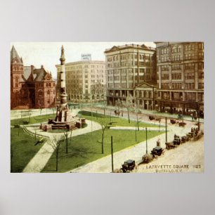 Poster Lafayette Carré Buffalo NY 1915 vintage