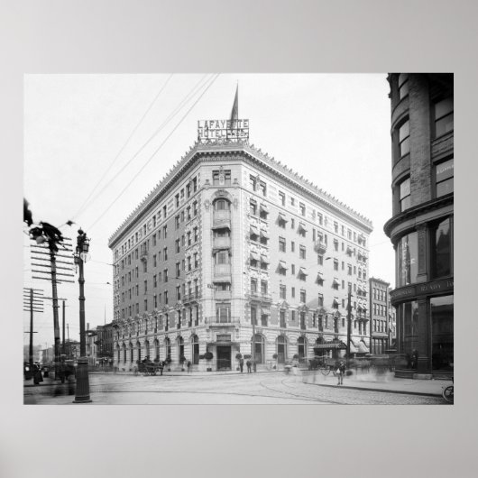 Poster Lafayette Hotel, Buffalo, New York : 1906 (Devant)