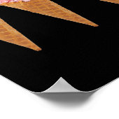 Poster Laffer Les Cônes De Crème De Glace Et La Crème De (Coin)