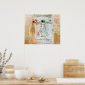 POSTER L'AFFICHAGE VITRUVIEN DE L'HOMME (Cuisine)