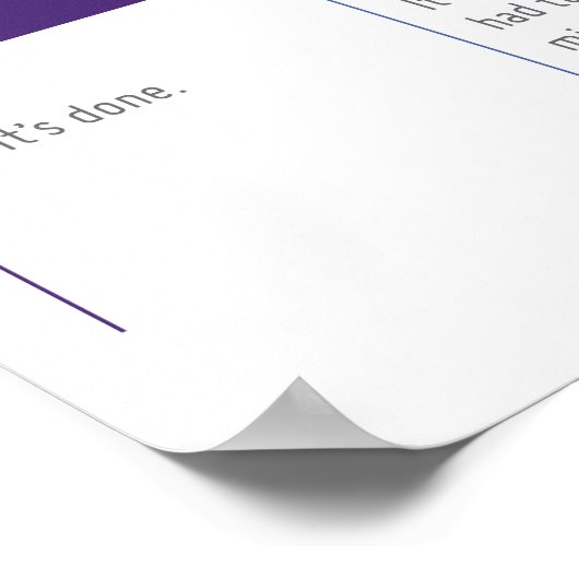 Poster L'affiche à l'échelle terminée (Coin)