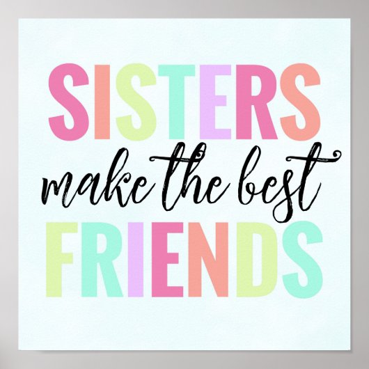 Poster L'affiche arc-en-ciel des sœurs font les meilleure (Devant)