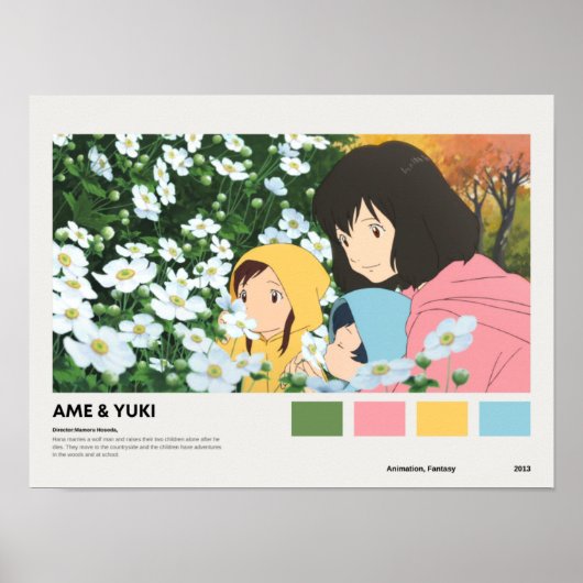 Poster L'affiche d'animation Wolf Children (Devant)