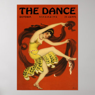 Poster l'affiche d'archives de la danseuse de 1929