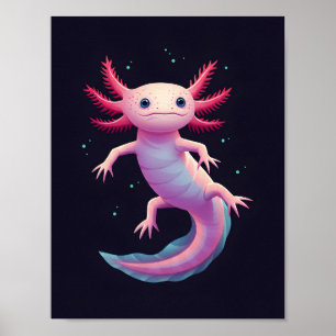 Poster L'affiche d'art de l'Axolotl'Aura