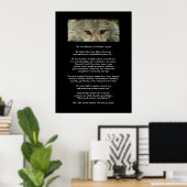 Poster L'affiche d'art des deux WOLVES CHEROKEE LESSON (Bureau à domicile)