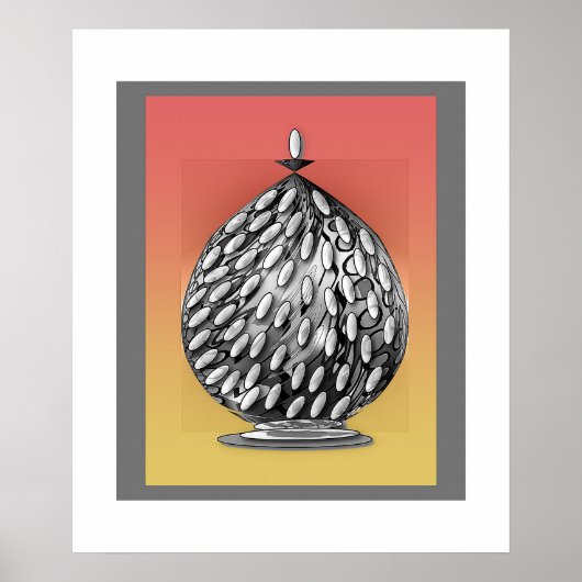 Poster L'affiche d'art du pot au gingembre gris (Devant)